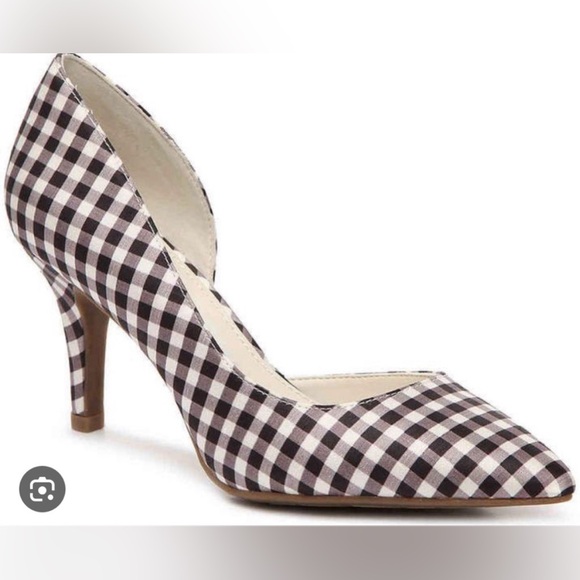 NEW Anne Klein Iflex Checkered Black & White Yolden Pumps (8) - Picture 1 of 3